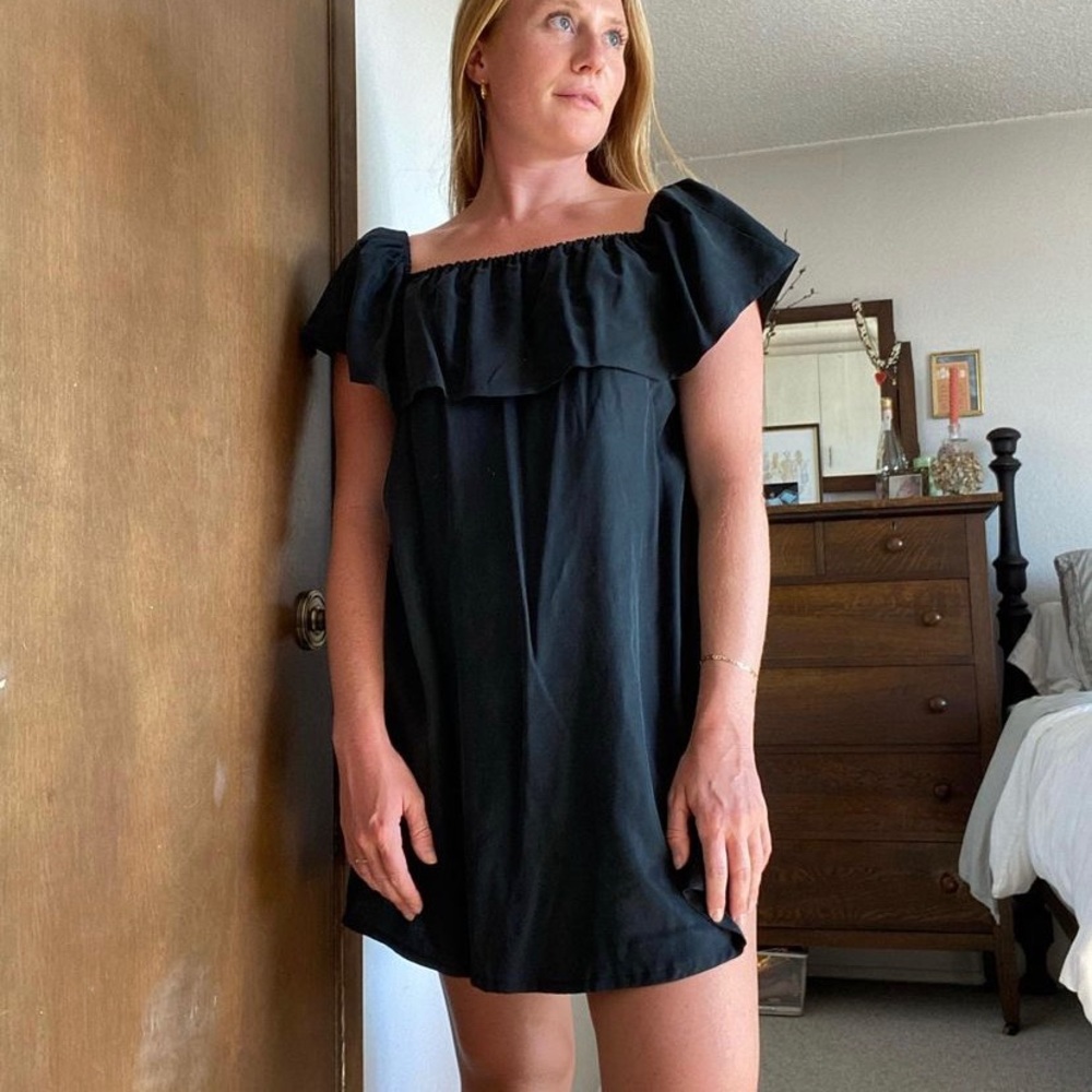 Custom-made off shoulder dress size medium